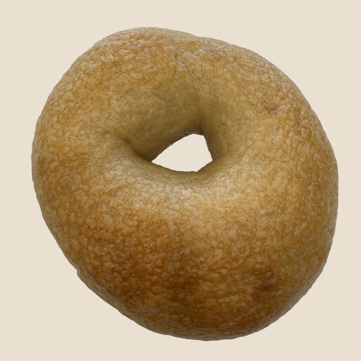 Plain bagel on a white background