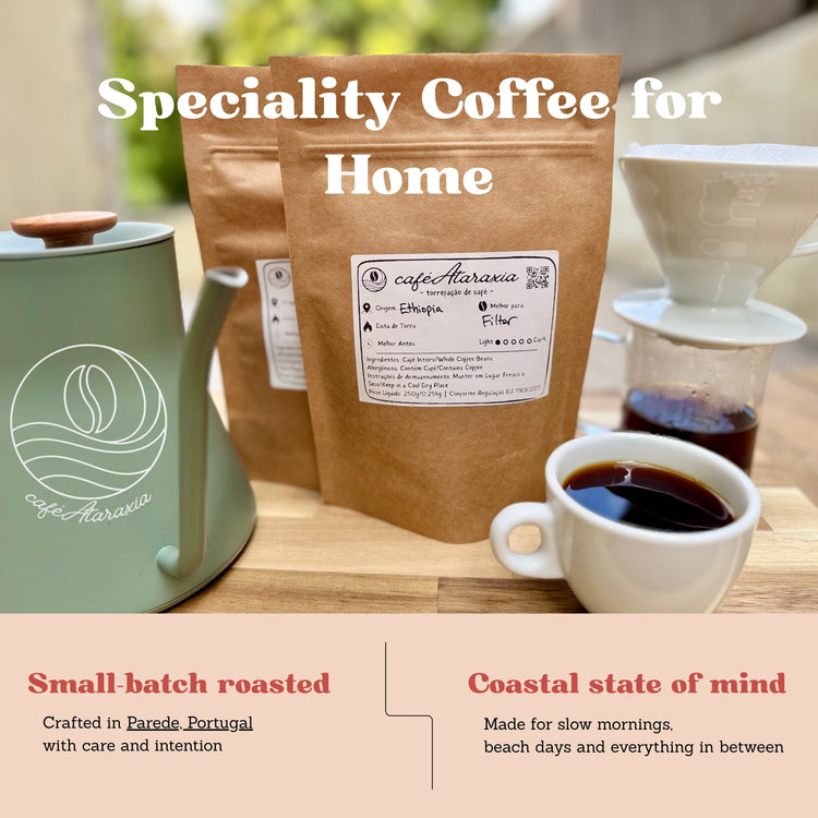 freshly roasted coffee beans in Parede ready to be packaged and enjoyed at home